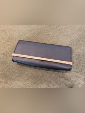 Summer & Rose Navy Clutch with Gold Accent